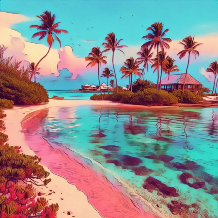 Menyusuri Pantai Pink di Bahama