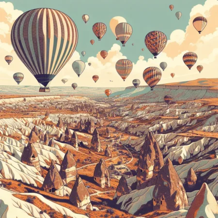 Terbang Dengan Balon Udara di Cappadocia, Turki